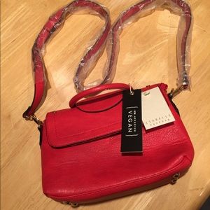 NEW red Isabella VEGAN handbag